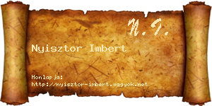Nyisztor Imbert névjegykártya